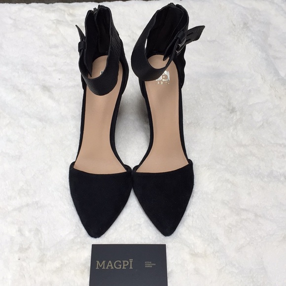 Joe's Jeans Shoes - Joe’s Jeans Leather Ankle Strap Pointed Toe Heel